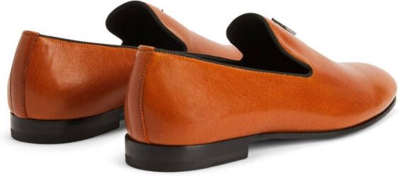 Giuseppe Zanotti Loafers met logoplakkaat Oranje