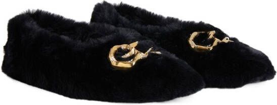 Giuseppe Zanotti Lucreciia loafers van imitatiebont Zwart