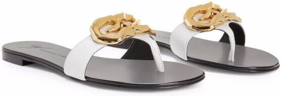 Giuseppe Zanotti Lyra Zali verfraaide sandalen Wit