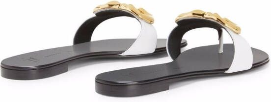 Giuseppe Zanotti Lyra Zali verfraaide sandalen Wit