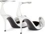 Giuseppe Zanotti Mahrtina leren sandalen Zilver - Thumbnail 3