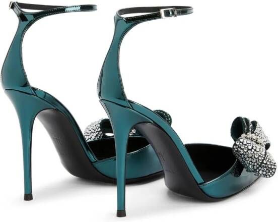 Giuseppe Zanotti Marthina leren sandalen Groen