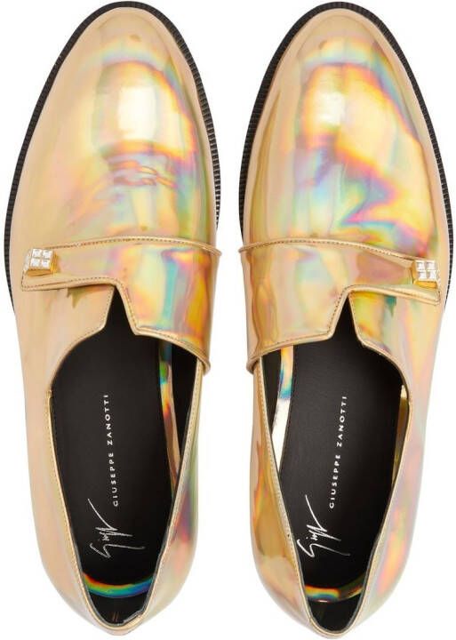 Giuseppe Zanotti Marty leren loafers Goud