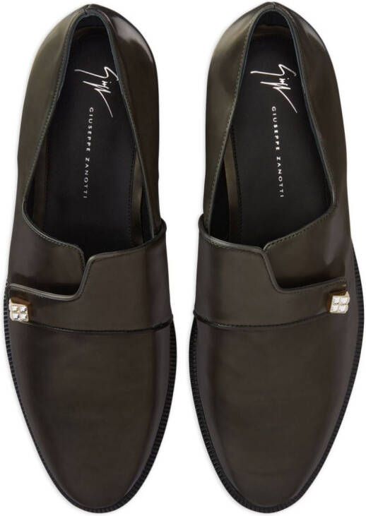 Giuseppe Zanotti Marty leren loafers Zwart