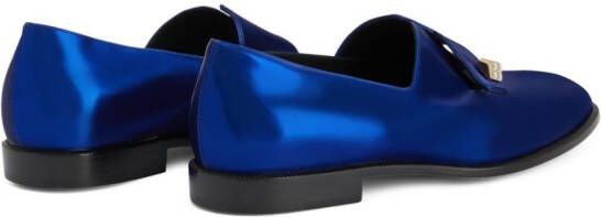 Giuseppe Zanotti Marty loafers met metallic-effect Blauw