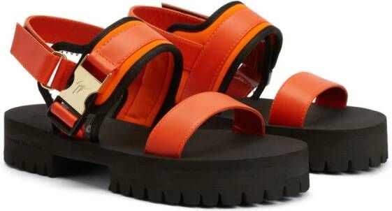 Giuseppe Zanotti Mederic sandalen met klittenband Oranje