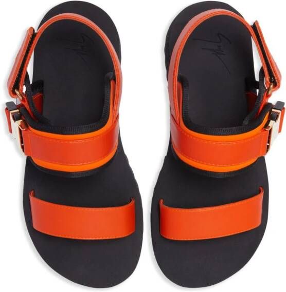 Giuseppe Zanotti Mederic sandalen met klittenband Oranje