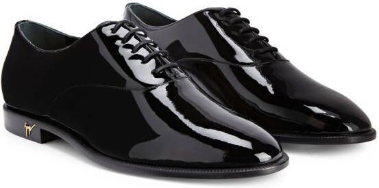 Giuseppe Zanotti Melithon lakleren Oxford schoenen Zwart