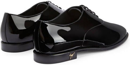 Giuseppe Zanotti Melithon lakleren Oxford schoenen Zwart