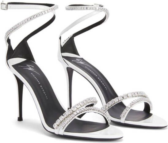 Giuseppe Zanotti Metallic sandalen Wit