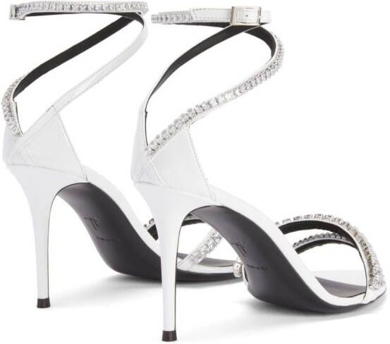 Giuseppe Zanotti Metallic sandalen Wit