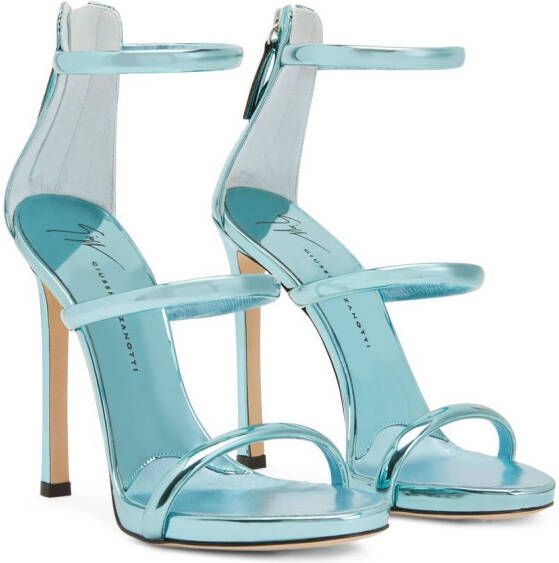 Giuseppe Zanotti Metallic sandalen Blauw