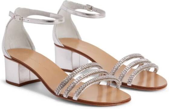 Giuseppe Zanotti Metallic sandalen Zilver