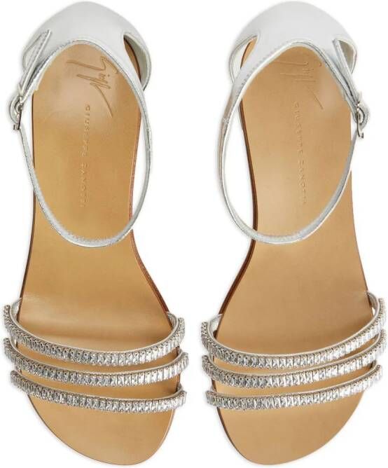 Giuseppe Zanotti Metallic sandalen Zilver