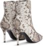 Giuseppe Zanotti Mirea 90mm laarzen met slangenleerprint Groen - Thumbnail 3