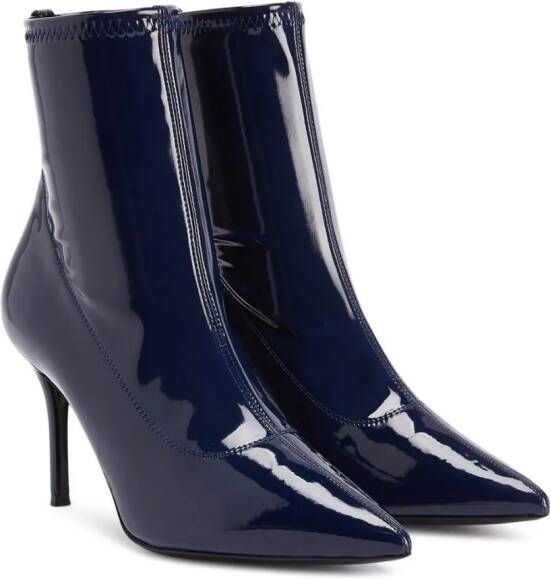 Giuseppe Zanotti Mirea leren enkellaarzen Blauw