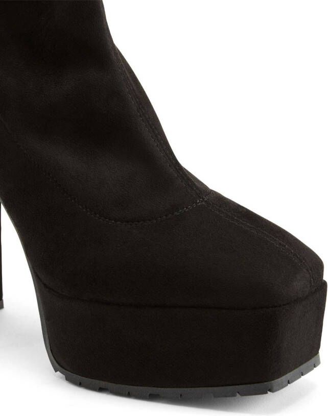 Giuseppe Zanotti Morgana suède laarzen Zwart
