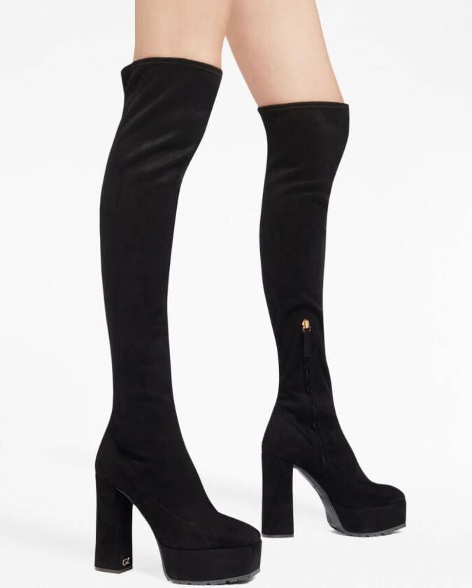 Giuseppe Zanotti Morgana suède laarzen Zwart