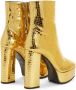 Giuseppe Zanotti Morgana laarzen met krokodillen-reliëf Goud - Thumbnail 3