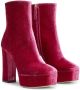 Giuseppe Zanotti Morgana Leo fluwelen enkellaarzen Roze - Thumbnail 2