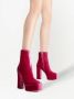 Giuseppe Zanotti Morgana Leo fluwelen enkellaarzen Roze - Thumbnail 4