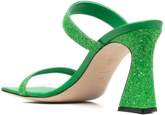 Giuseppe Zanotti Muiltjes met glitter Groen