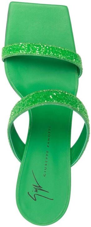 Giuseppe Zanotti Muiltjes met glitter Groen