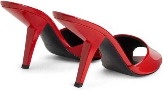 Giuseppe Zanotti Mystero 90 mm leren muiltjes Rood