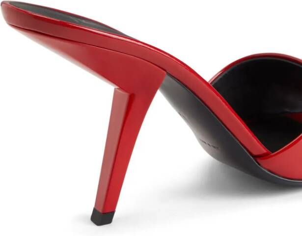 Giuseppe Zanotti Mystero 90 mm leren muiltjes Rood