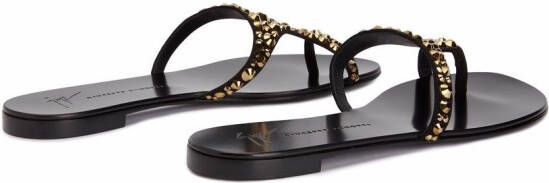 Giuseppe Zanotti Nebula sandalen met kristal Zwart