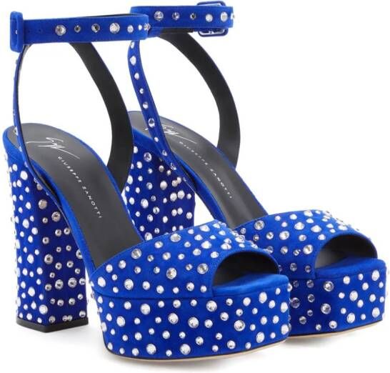 Giuseppe Zanotti New Betty sandalen verfraaid met kristallen Blauw