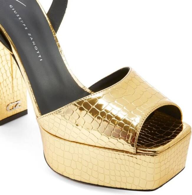 Giuseppe Zanotti New Betty leren sandalen Goud