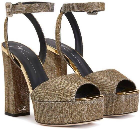 Giuseppe Zanotti New Betty sandalen met plateauzool Goud