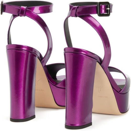 Giuseppe Zanotti New Betty sandalen met plateauzool Paars