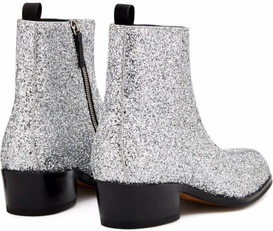 Giuseppe Zanotti New York enkellaarzen met glitter Metallic