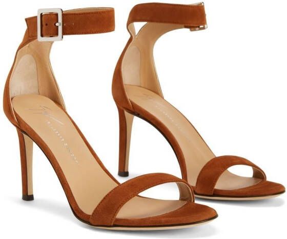 Giuseppe Zanotti Neyla sandalen met enkelbandje Bruin