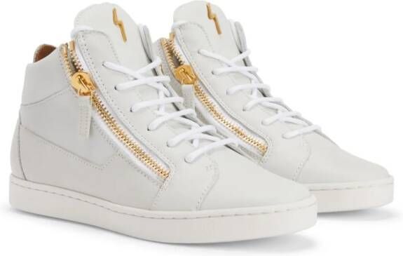 Giuseppe Zanotti Nicki leren sneakers Grijs