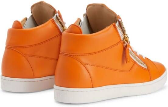 Giuseppe Zanotti Nicki leren sneakers Oranje