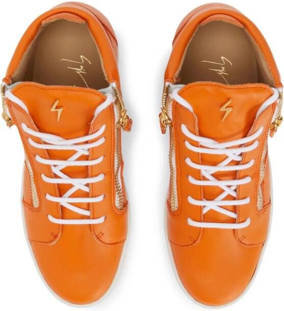 Giuseppe Zanotti Nicki leren sneakers Oranje