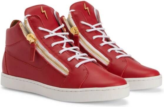 Giuseppe Zanotti Nicki leren sneakers Rood