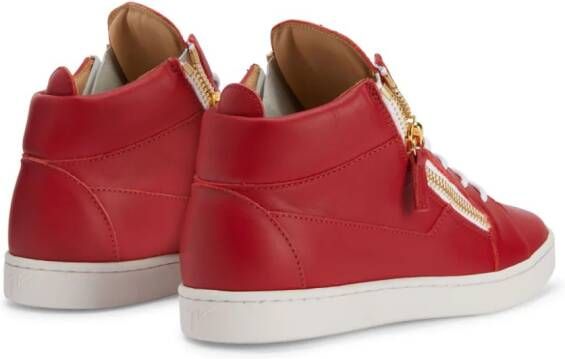 Giuseppe Zanotti Nicki leren sneakers Rood