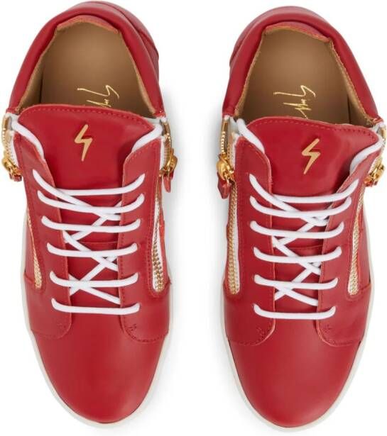 Giuseppe Zanotti Nicki leren sneakers Rood