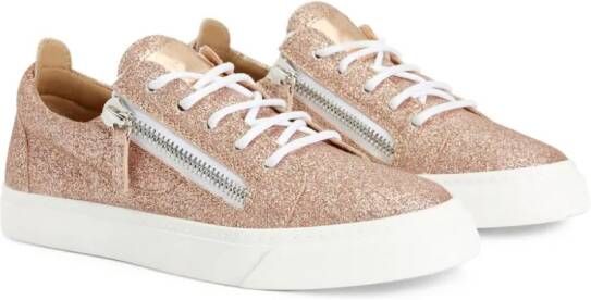 Giuseppe Zanotti Nicki sneakers met glitter Roze