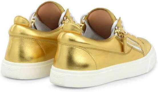 Giuseppe Zanotti Nicki sneakers met metallic-effect Goud