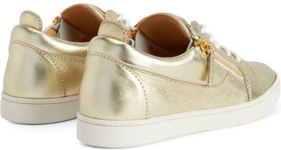 Giuseppe Zanotti Nicki sneakers met metallic-effect Goud