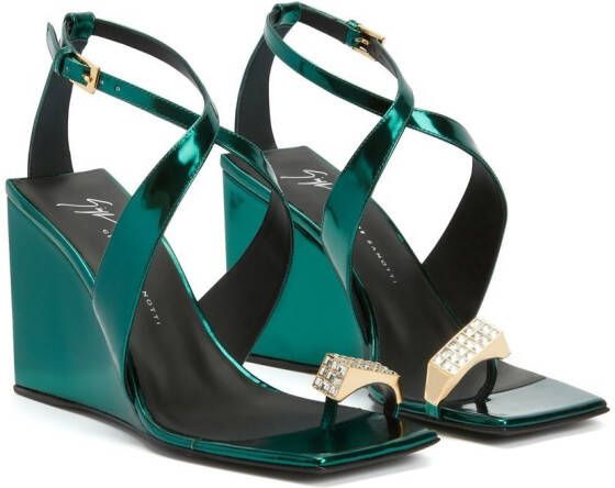 Giuseppe Zanotti Nihao ring sandalen Groen