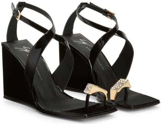 Giuseppe Zanotti Nihao ring sandalen Zwart