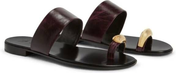 Giuseppe Zanotti Norbert leren sandalen Bruin