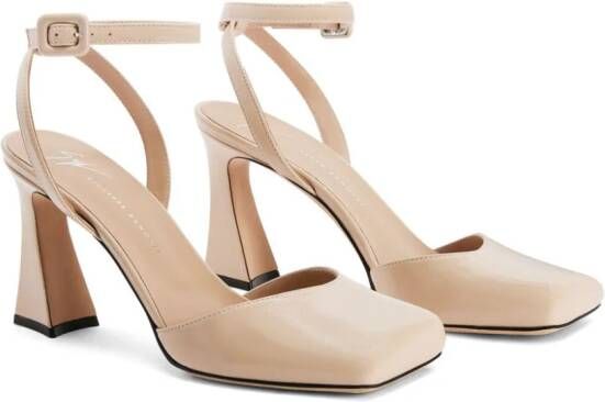 Giuseppe Zanotti Olivhe 85 mm leren sandalen Beige