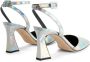 Giuseppe Zanotti Olivhe leren sandalen Zilver - Thumbnail 3